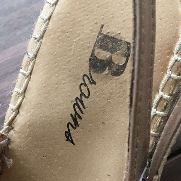 BROWNS shoes peep toe wedge espadrilles sling back sandals 40 - Picture 8 of 9